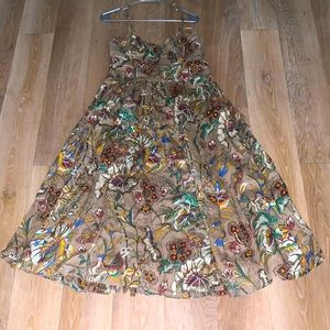 Banana Republic  Linen Midi Dress Floral